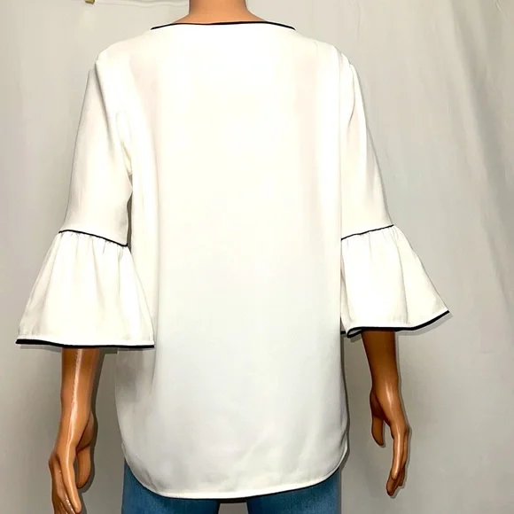 Calvin Klein Tunic Blouse White. Size Medium. - Picture 5 of 10